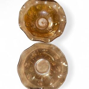 Elegant Iridescent Glass Decorative Bowls